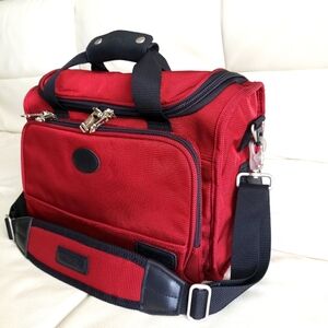 Pathfinder red duffel bag